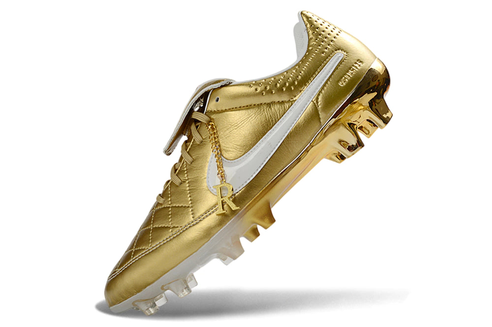 Chuteira Nike Tiempo Legend R10 FG - Dourada