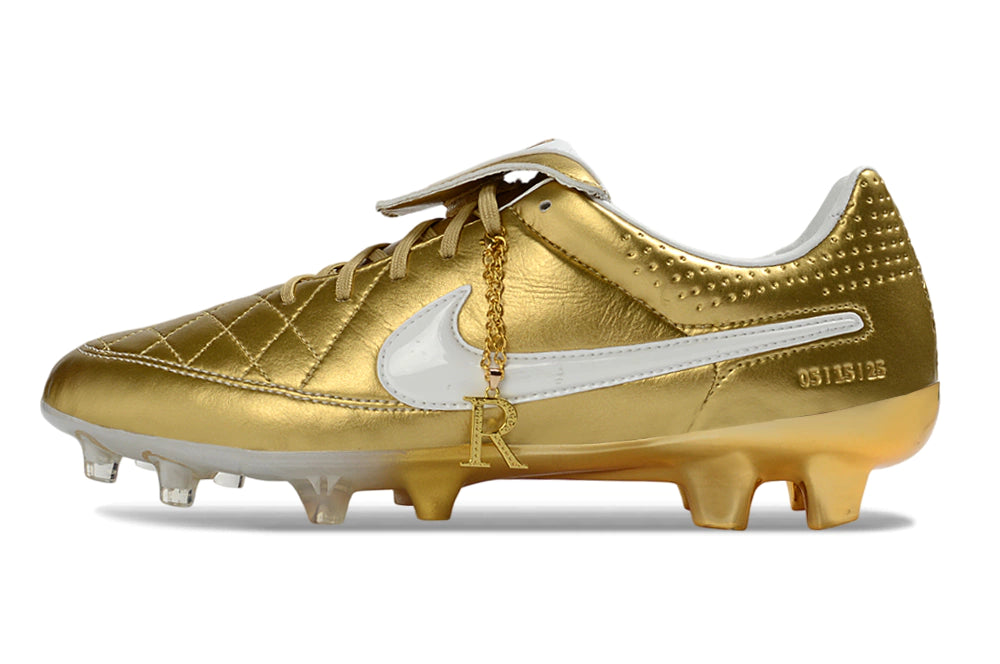 Chuteira Nike Tiempo Legend R10 FG - Dourada