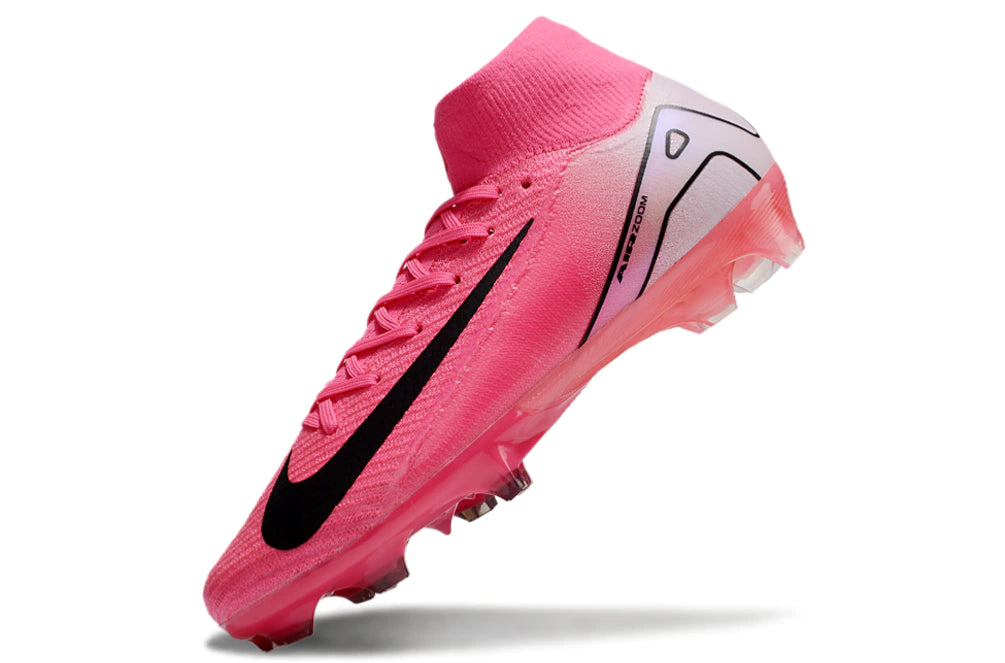 Chuteira Nike Air Zoom Mercurial Superfly 10 Elite Campo - Rosa/Preto