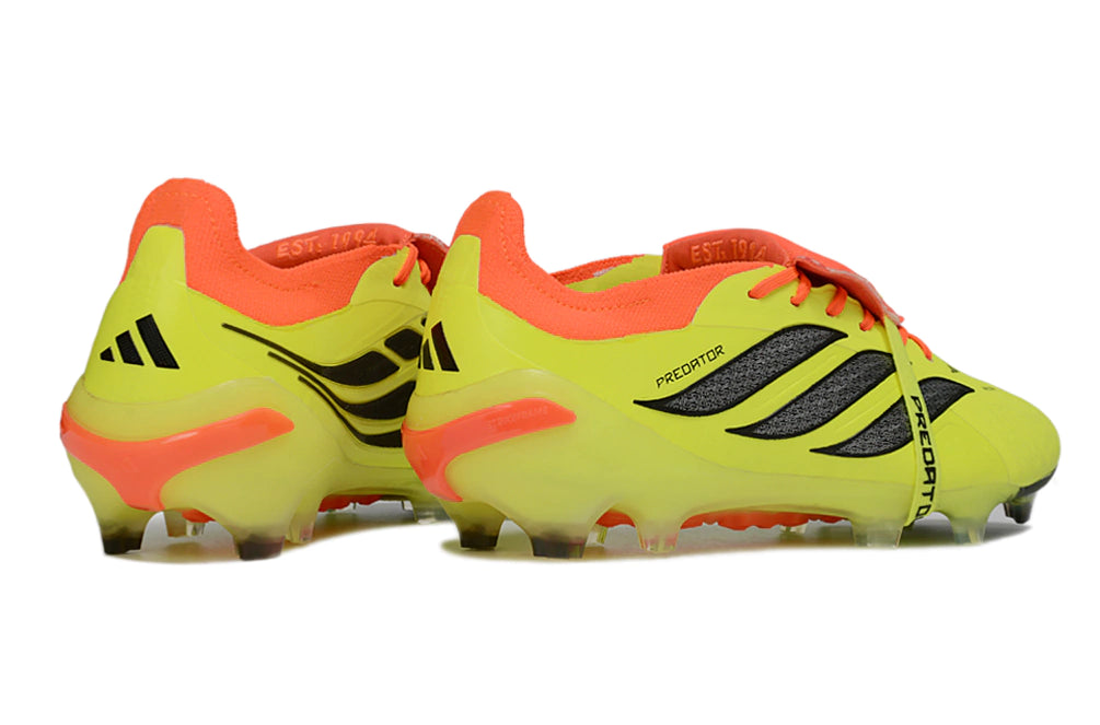 Chuteira Adidas Predator Tongue 26 Elite FG - Amarelo/Laranja