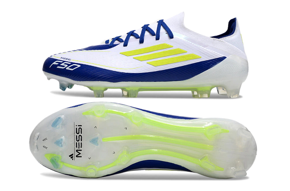 Chuteira Adidas F50 X Campo - Branco/Azul