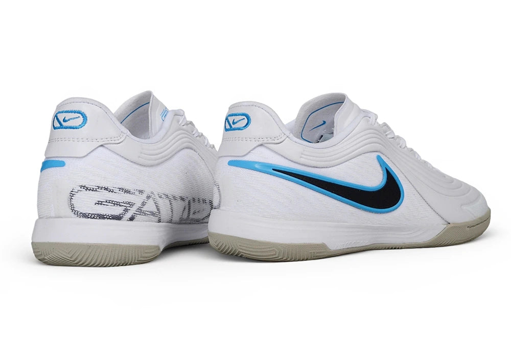 Chuteira Nike Tiempo React Gato IC - Branco/Azul