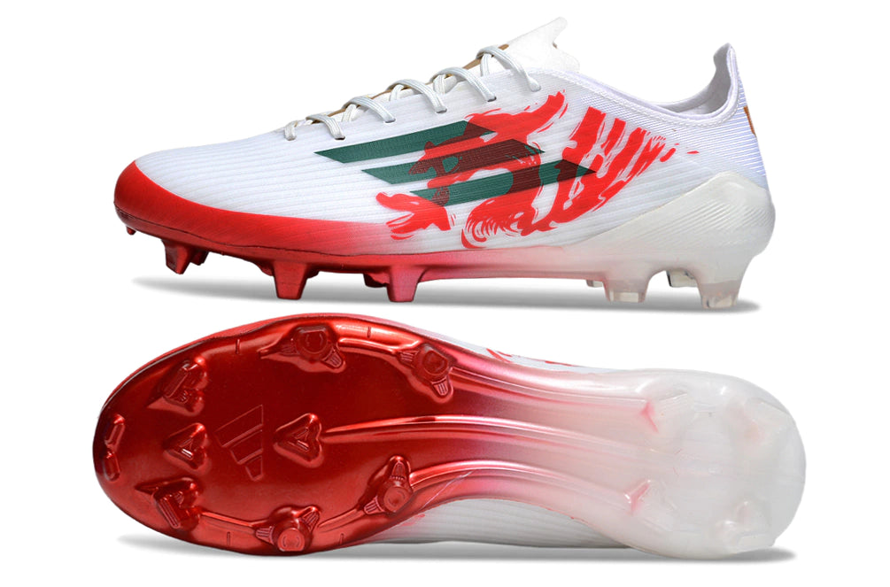 Chuteira Adidas F50 X Campo - Branco/Vermelho