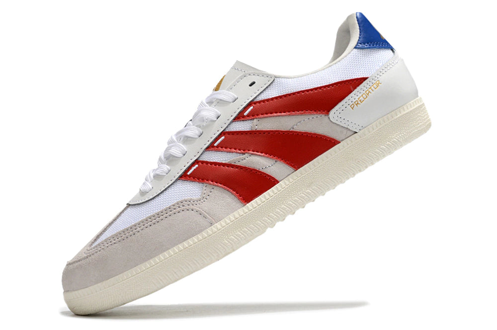 Chuteira Adidas Predator 24 League Futsal - Branco/Vermelho/Azul