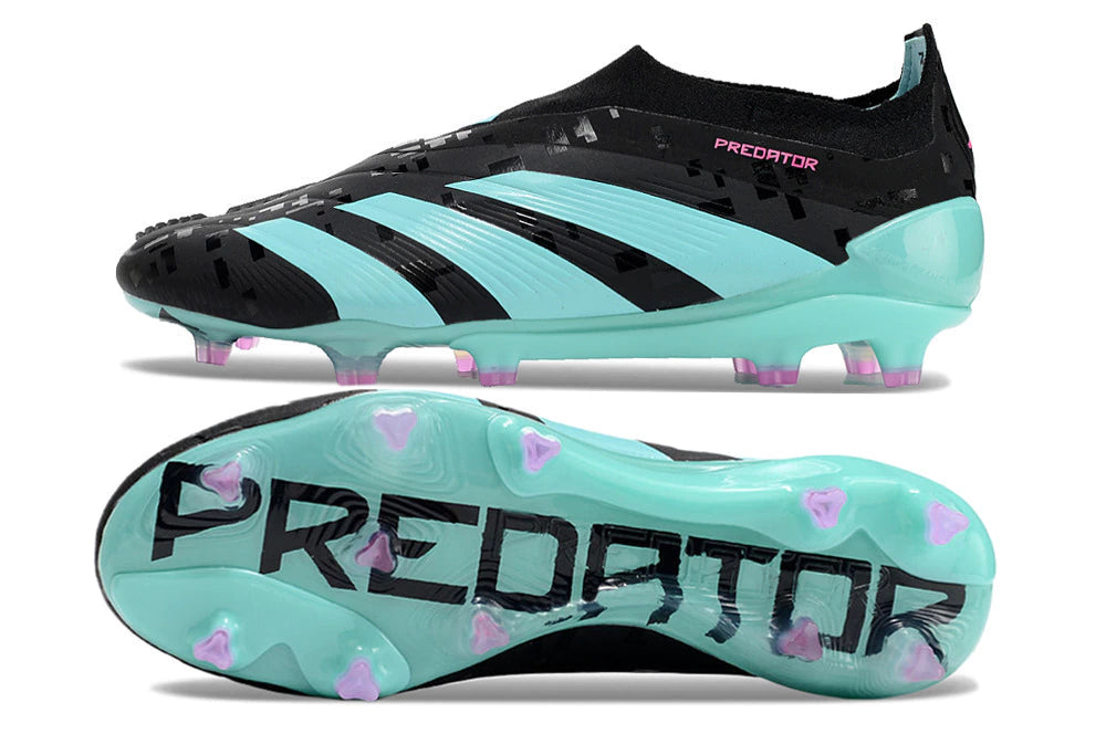 Chuteira Adidas Predstrike Elite Laceless Campo - Preto/Azul