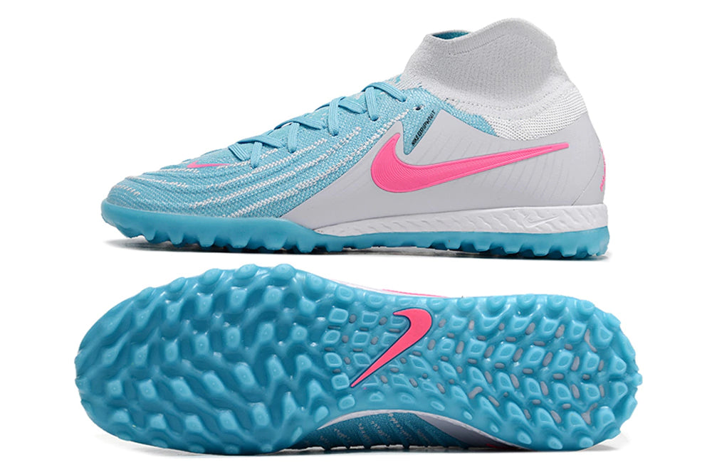 Chuteira Nike React Phantom Luna 2 Elite Society - Azul/Rosa