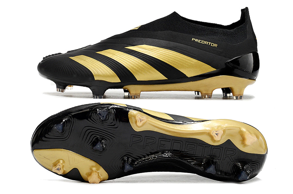 Chuteira Adidas Predstrike Elite Laceless Campo - Preto/Dourado