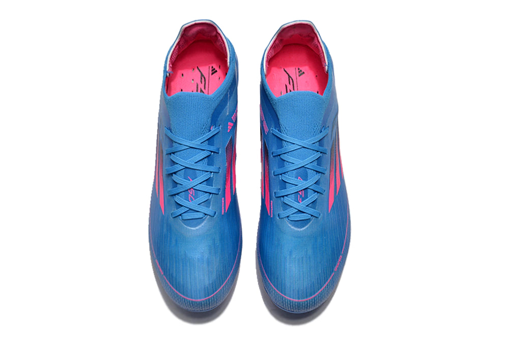 Chuteira Adidas F50 X Campo - Azul/Rosa