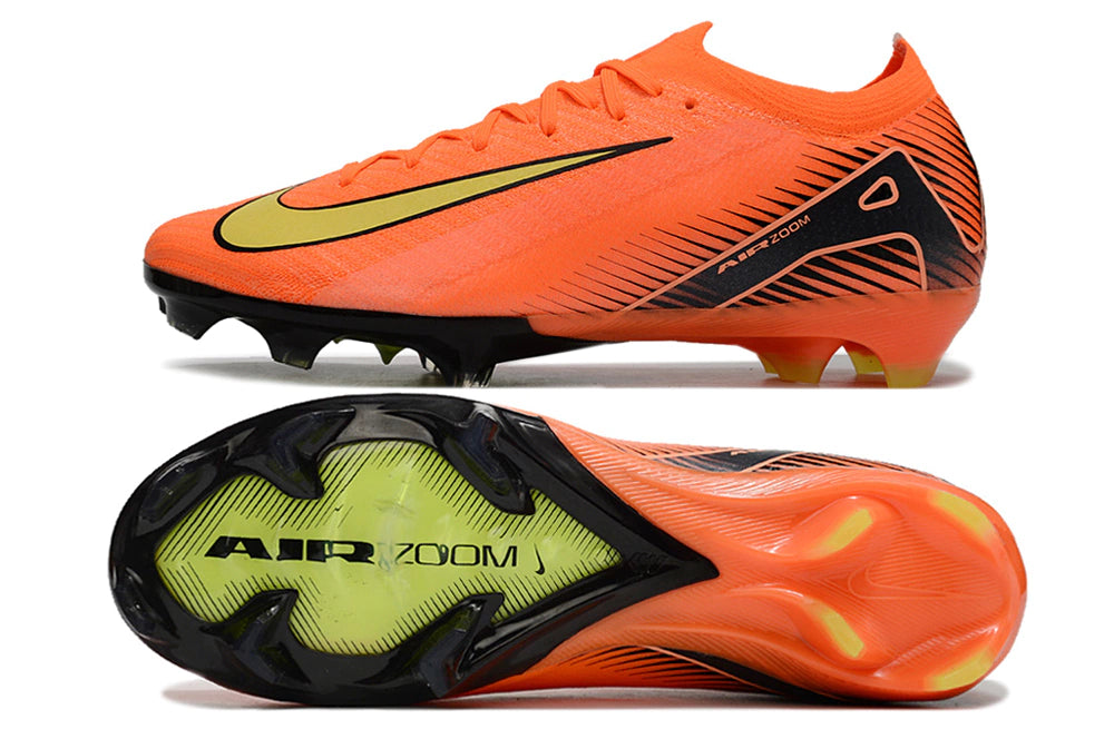 Chuteira Nike Air Zoom Mercurial Vapor 16 Elite FG - Laranja/Amarelo