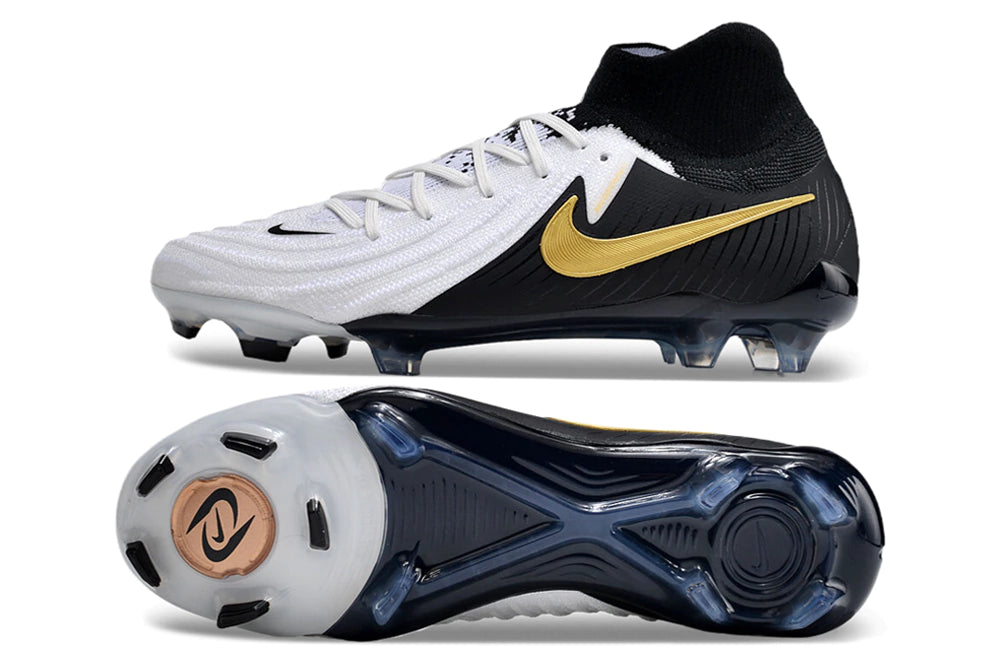 Chuteira Nike Campo Phantom Luna 2 Elite Campo FG - Branco/Preto