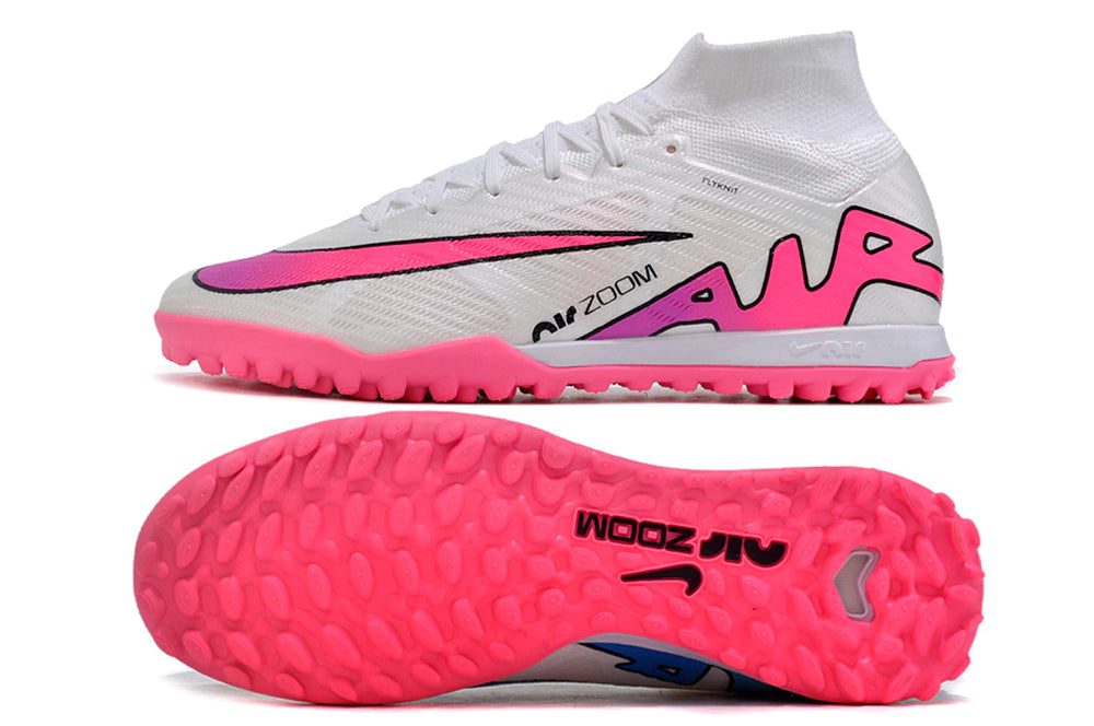 Chuteira Nike Mercurial Superfly 9 Elite Society - Branco/Rosa