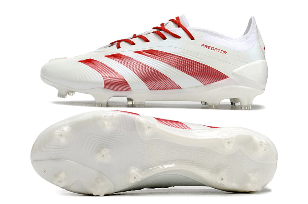 Chuteira Adidas Predator Elite Campo FG - Branco/Vermelho