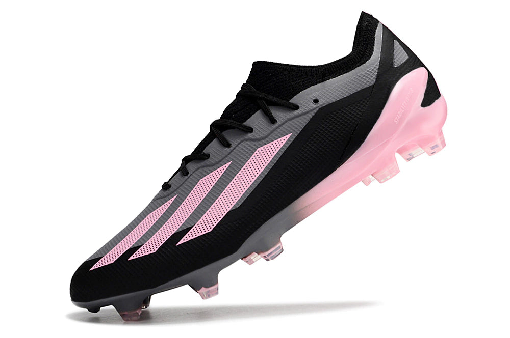 Chuteira Adidas X CrazyFast.1 FG - Preto/Rosa