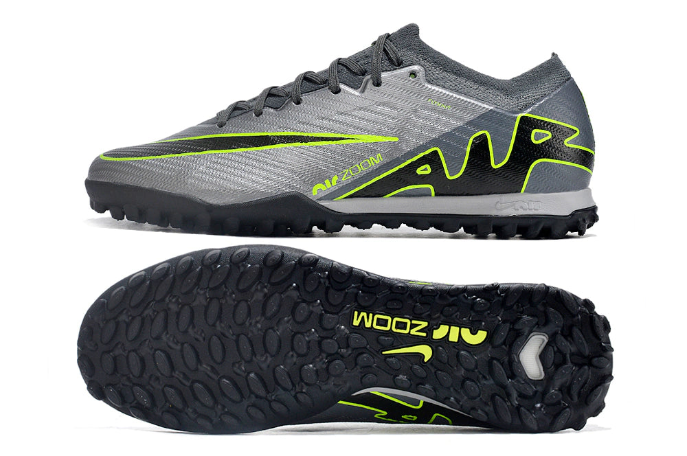 Chuteira Nike Mercurial Vapor 15 Elite Society - Cinza/Verde