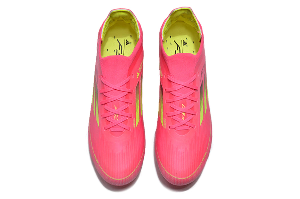 Chuteira Adidas F50 X Campo - Rosa/Amarelo