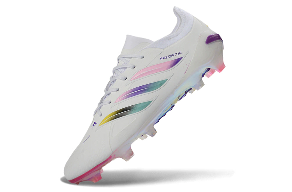Chuteira Adidas Predator Elite 26 Campo FG - Branco/Rosa