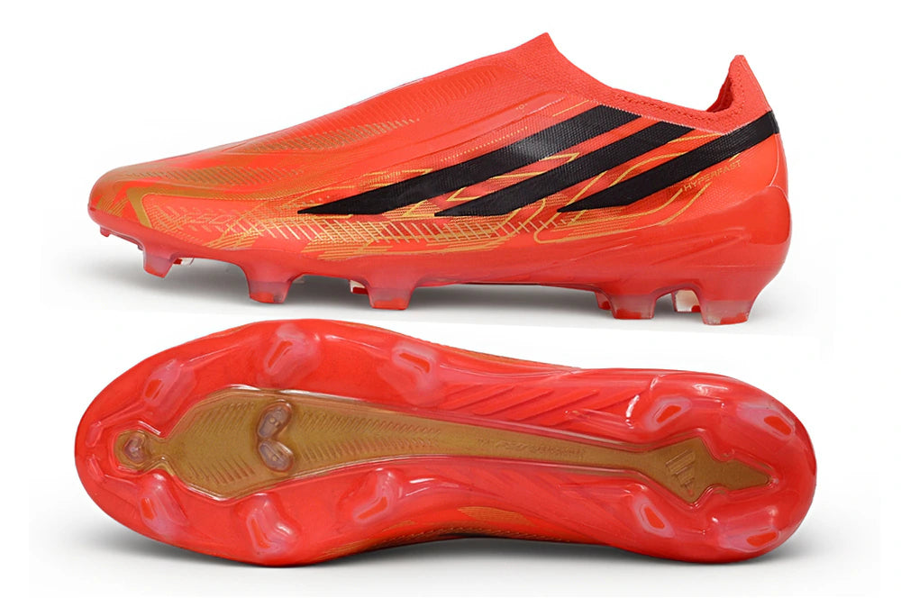 Chuteira Adidas F50 Hyperfast Laceless FG - Vermelho