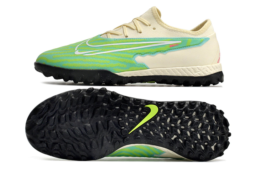 Chuteira Nike Phantom GX Pro Society TF - Bege/Verde