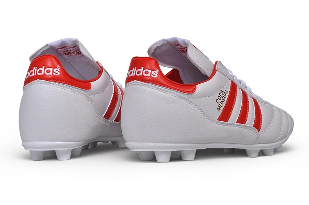 Chuteira Adidas Mundial Campo FG - Branco/Vermelho