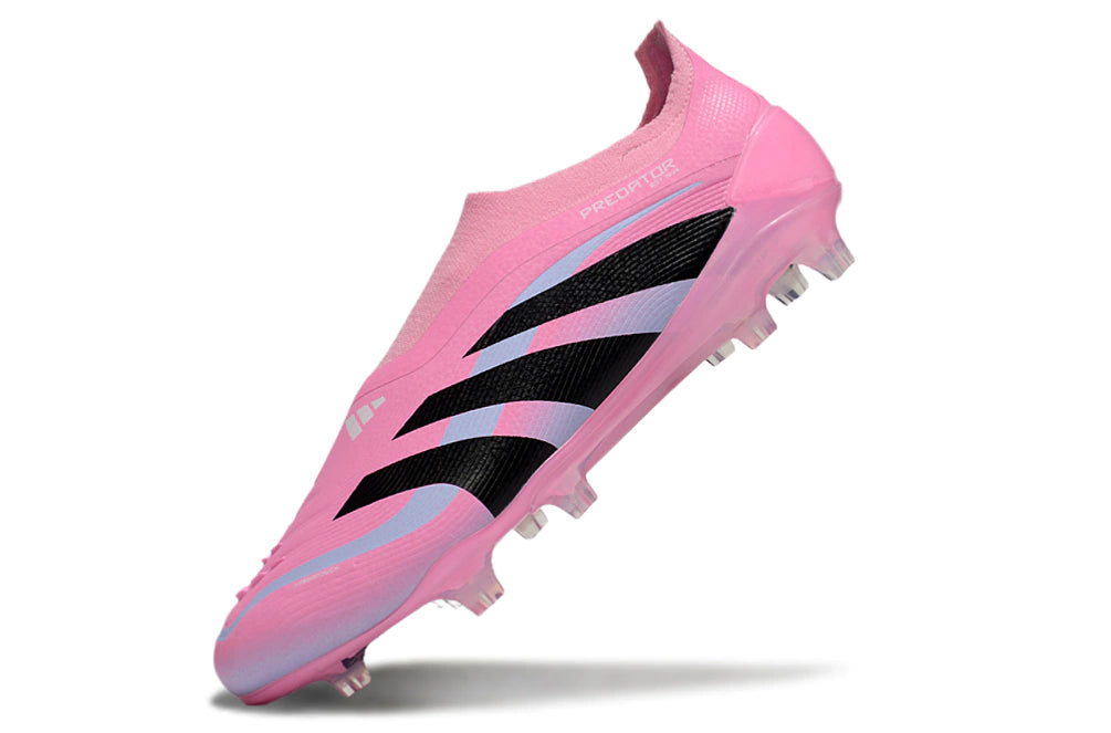 Chuteira Adidas Predator Elite 25 Laceless Campo - Rosa/Preto
