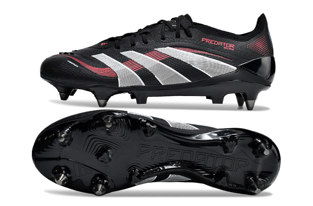 Chuteira Adidas Predator Elite SG - Preto/Branco/Vermelho