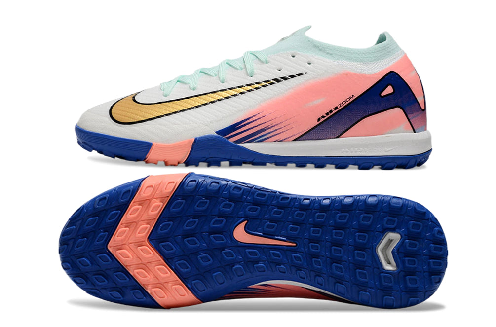 Chuteira Nike Mercurial Vapor 16 Elite Society - Branco/Rosa/Azul