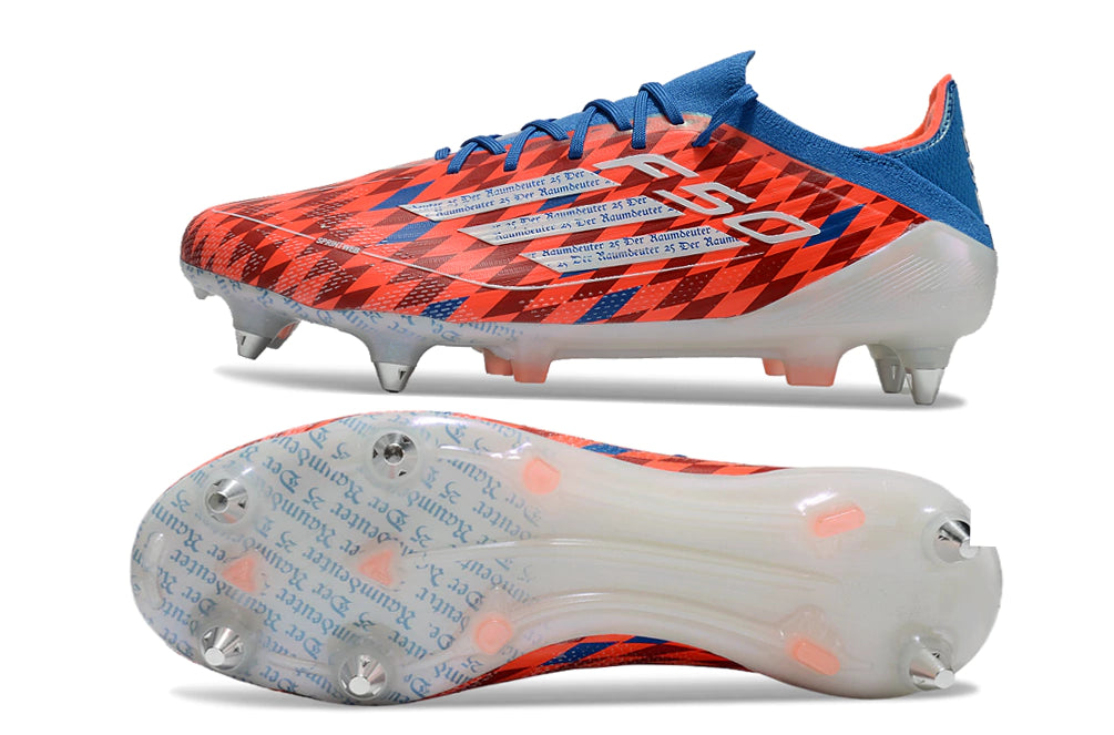 Chuteira Adidas F50 Elite SG - Vermelho/Azul/Branco