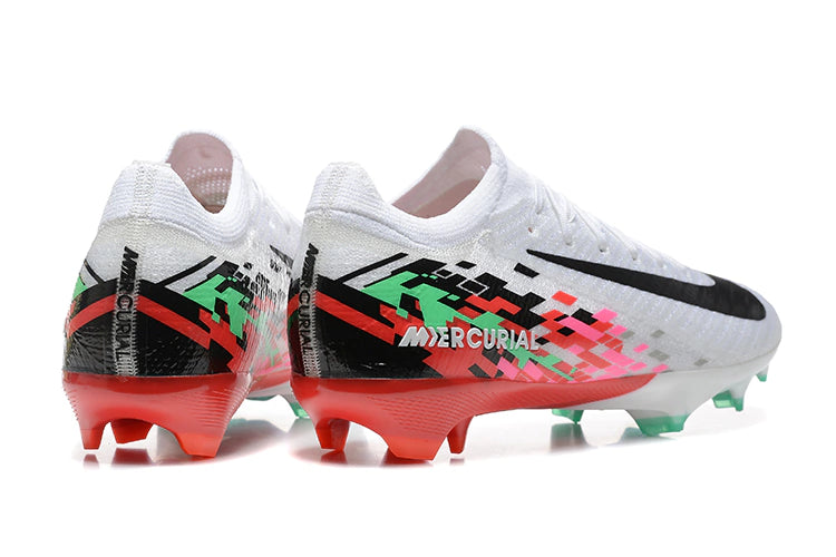 Chuteira Nike Air Zoom Mercurial Vapor 16 Elite FG - Branco/Preto/Vermelho
