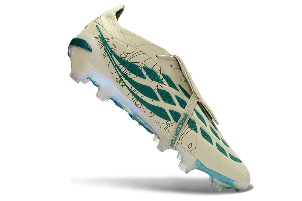 Chuteira Adidas Predator Tongue 26 Elite FG - Bege