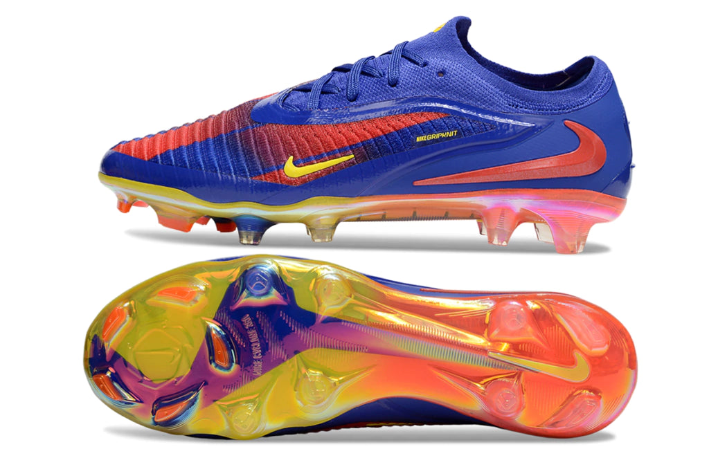 Chuteira Campo NIKE Phantom 6 Elite FG - Azul/Laranja