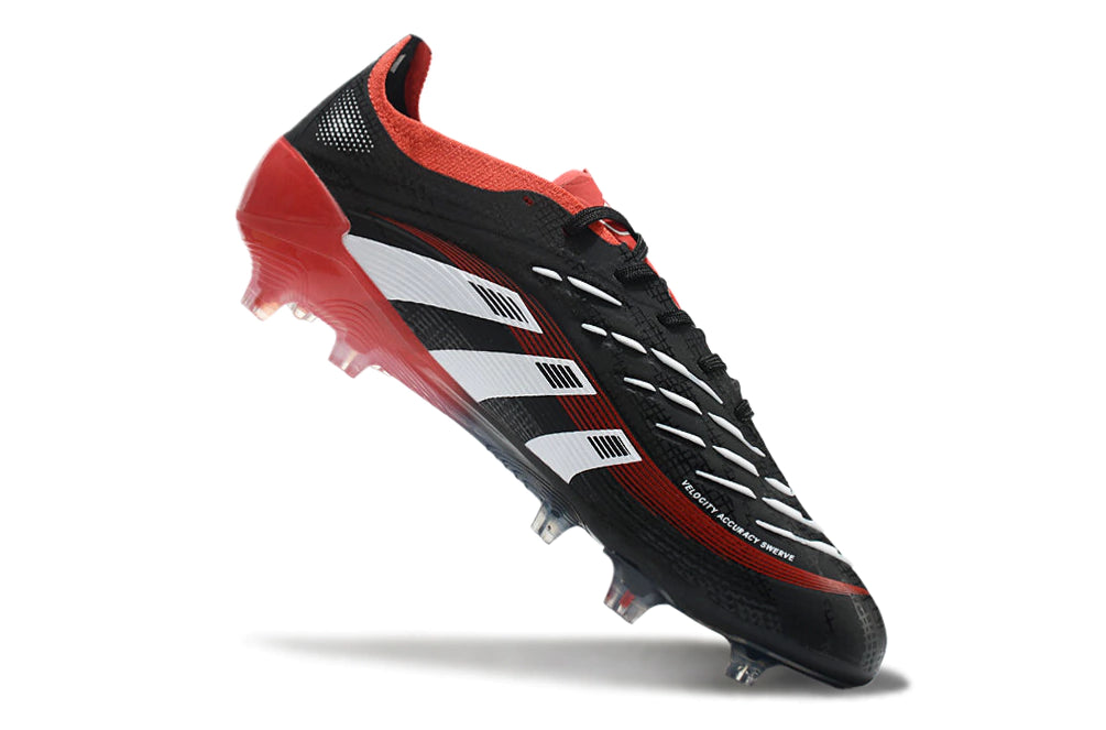 Chuteira Adidas Predator Elite 25 Campo FG - Preto/Vermelho