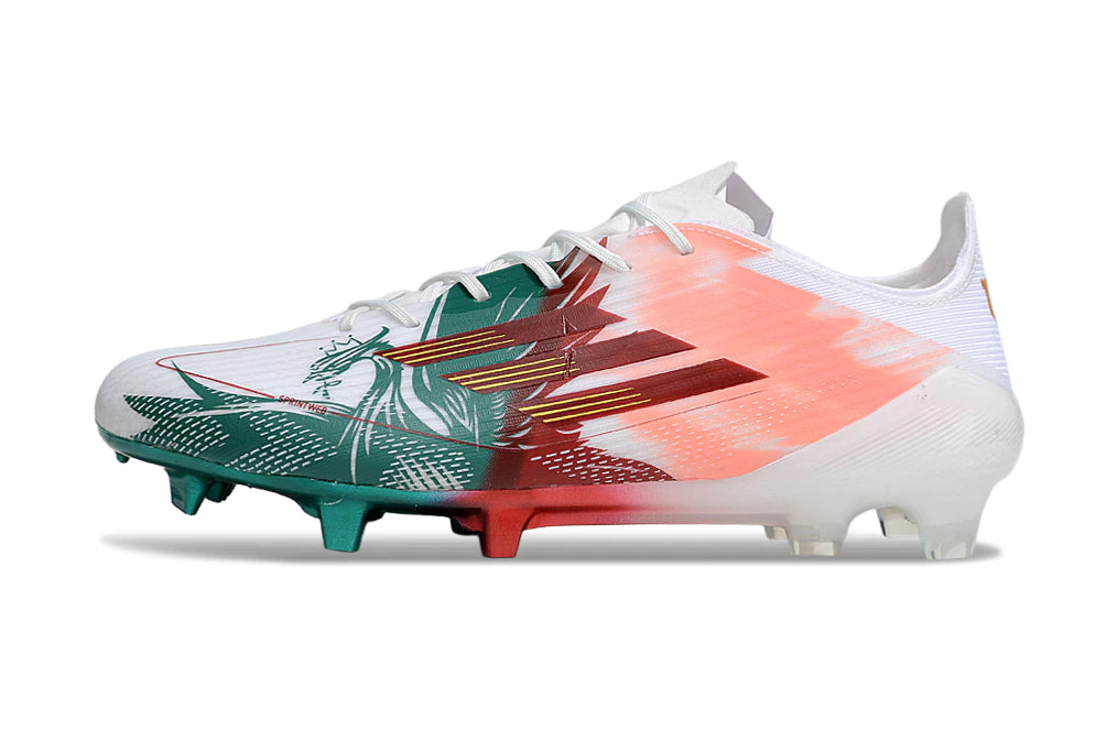 Chuteira Adidas F50 X Campo - Verde/Vermelho