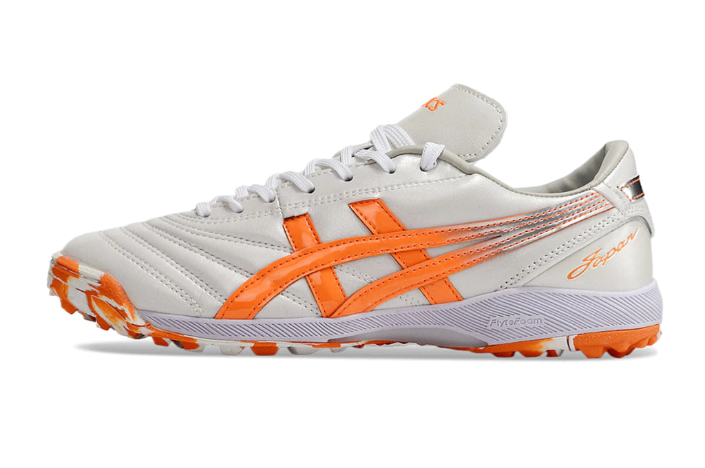 Chuteira Asics Japan Society - Branco/Laranja/Prata