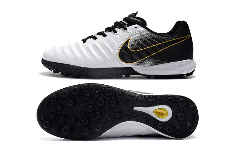 Chuteira Nike Tiempo 7 Finale Society TF - Branco/Preto