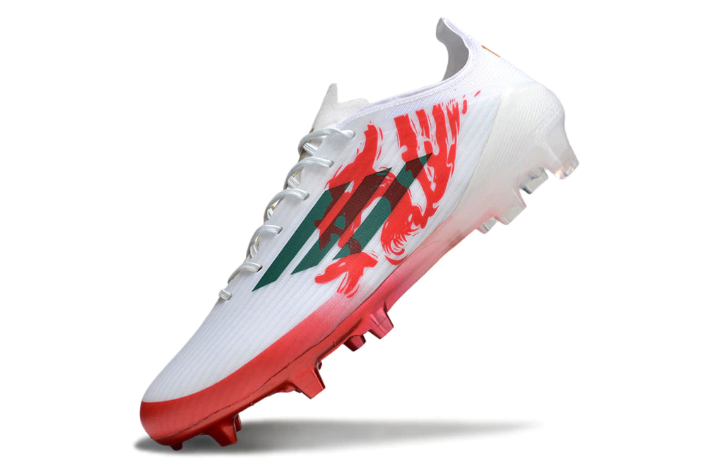 Chuteira Adidas F50 X Campo - Branco/Vermelho