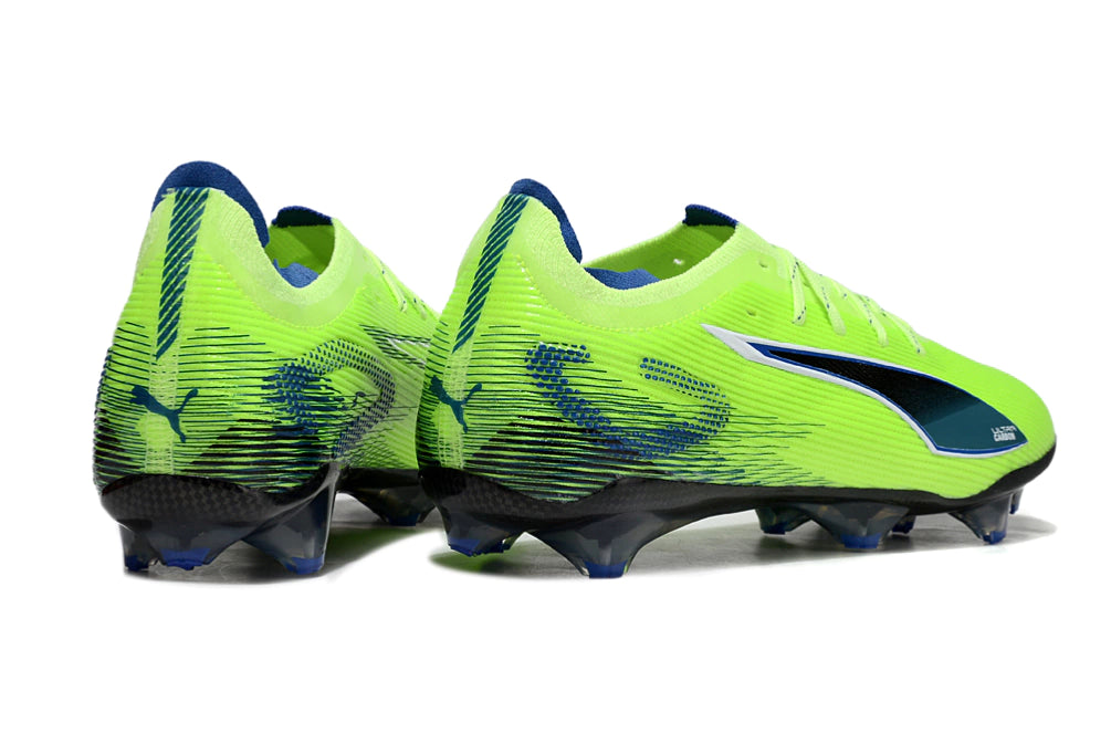 Chuteira Puma Ultra 5 Carbon FG - Verde/Azul