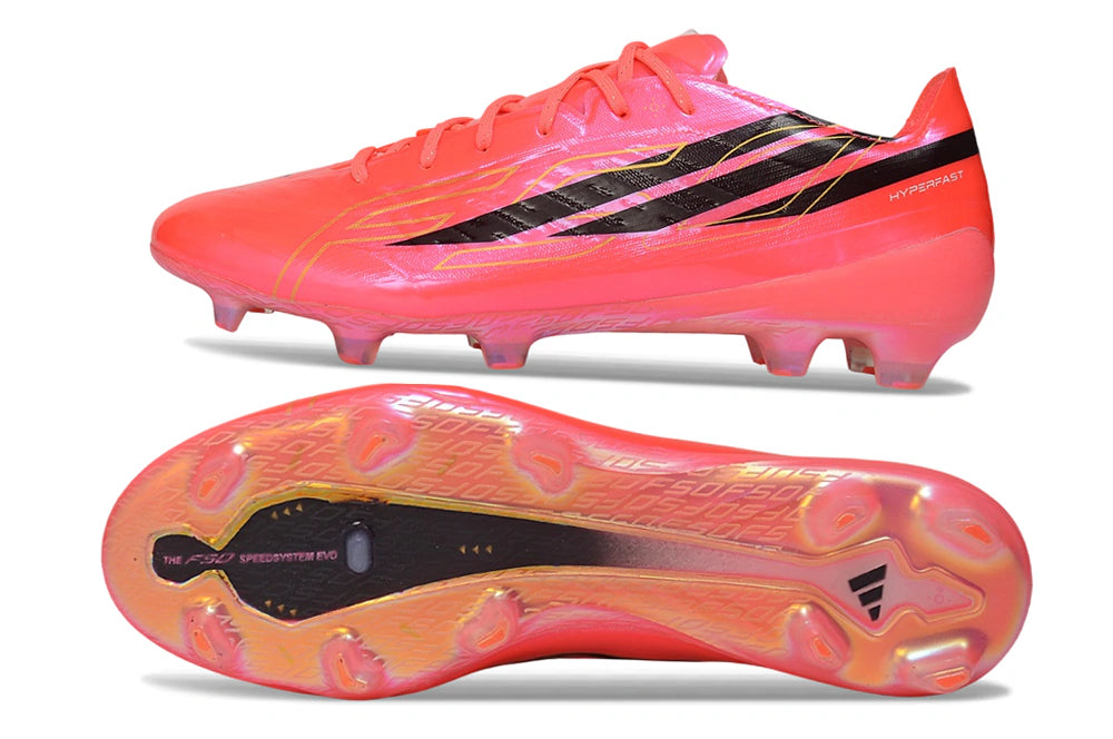 Chuteira Adidas F50 Hyperfast.1 Evo FG -Rosa