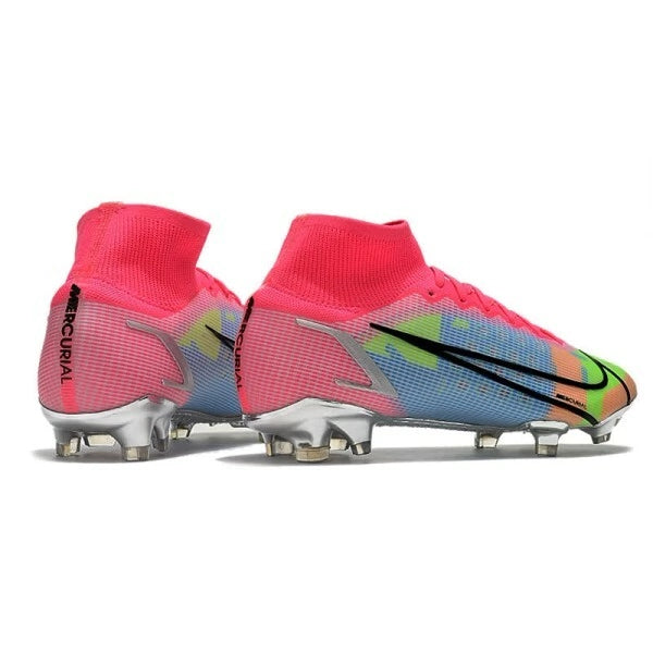Chuteira Nike Mercurial Superfly 8 Elite Campo FG - Rosa/Azul
