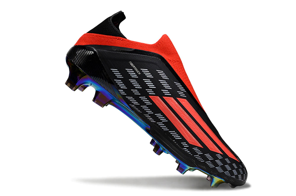 Chuteira Adidas F50 X Laceless Campo - Preto/Vermelho