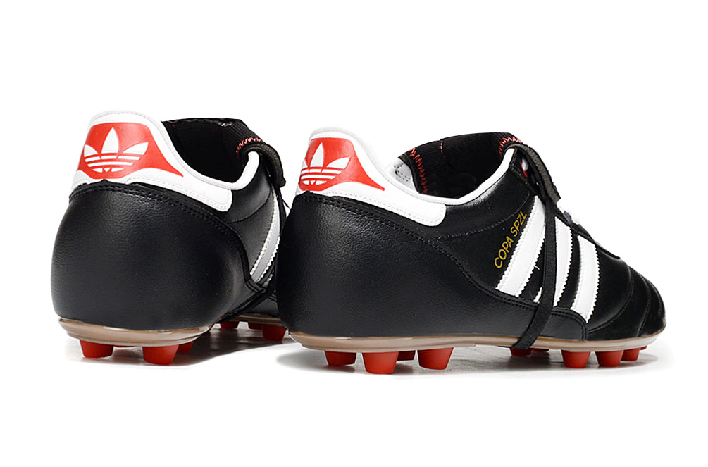 Chuteira Adidas Mundial Campo FG - Preto/Branco/Laranja/Bege