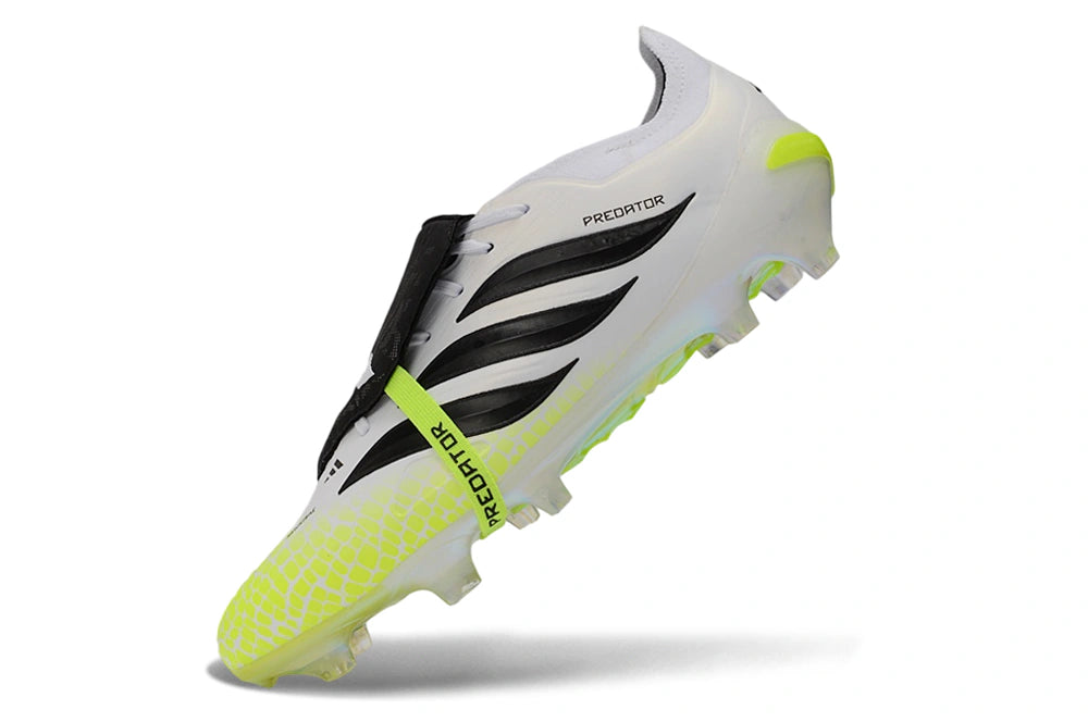 Chuteira Adidas Predator Tongue 26 Elite FG - Branco/Verde