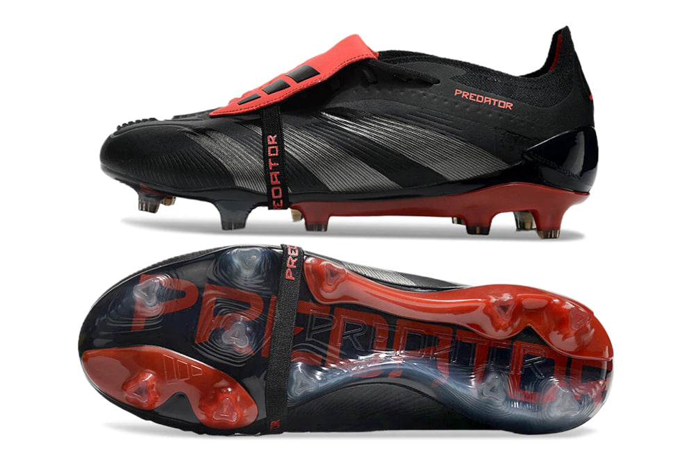 Chuteira Adidas Predstrike Elite Campo - Preto/Vermelho