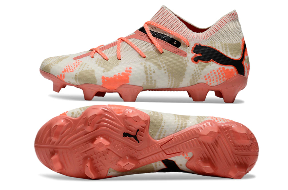 Chuteira Puma Future 7 Ultimate Campo FG - Branco/Laranja