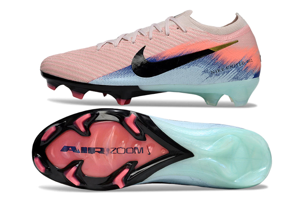 Chuteira Nike Air Zoom Mercurial Vapor 16 Elite FG - Rosa/Azul