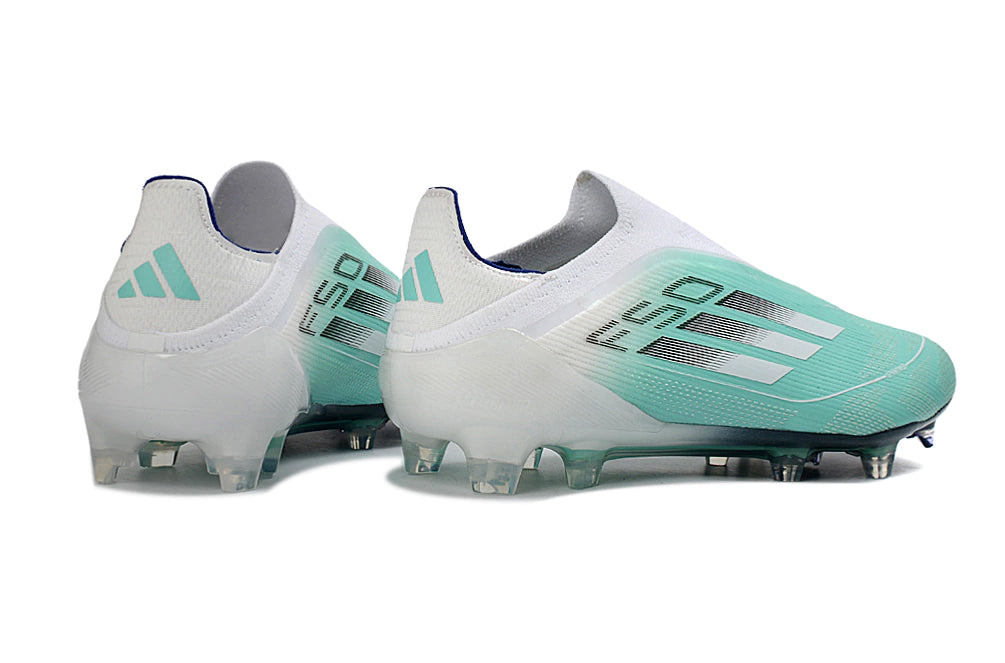 Chuteira Adidas F50 X Laceless Campo - Azul/Branco