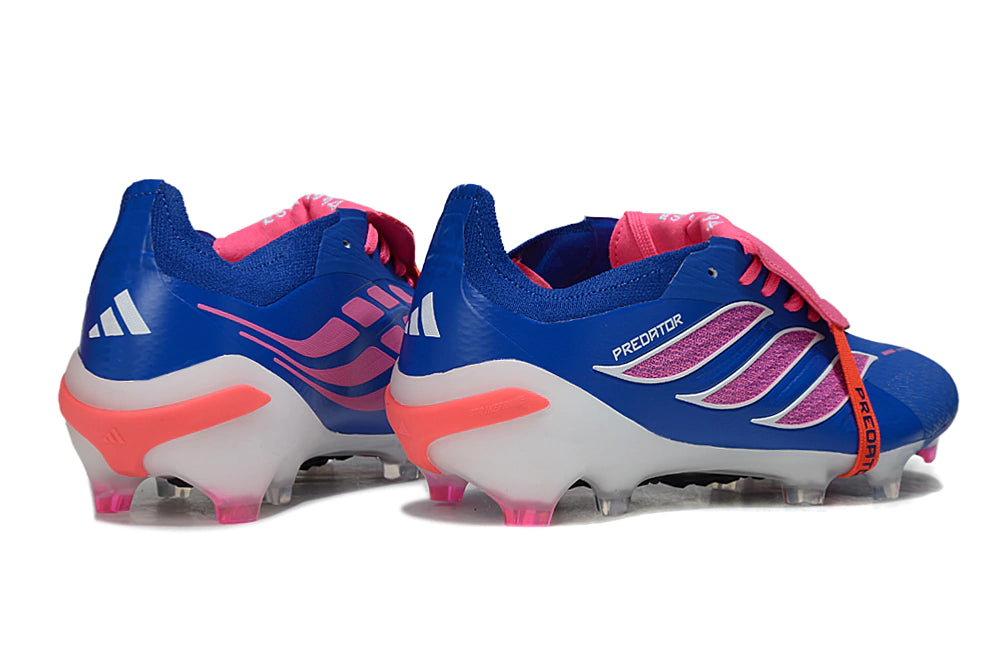 Chuteira Adidas Predator Elite Tongue 26 Campo FG - Azul/Rosa
