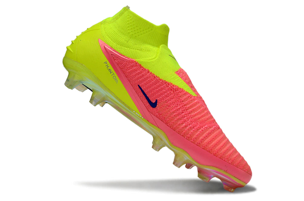 Chuteira Nike Phantom 6 Elite Botinha Campo - Verde/Rosa