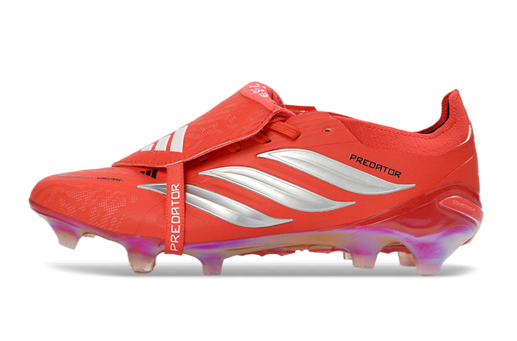 Chuteira Adidas Predator Tongue 26 Elite FG - Vermelho