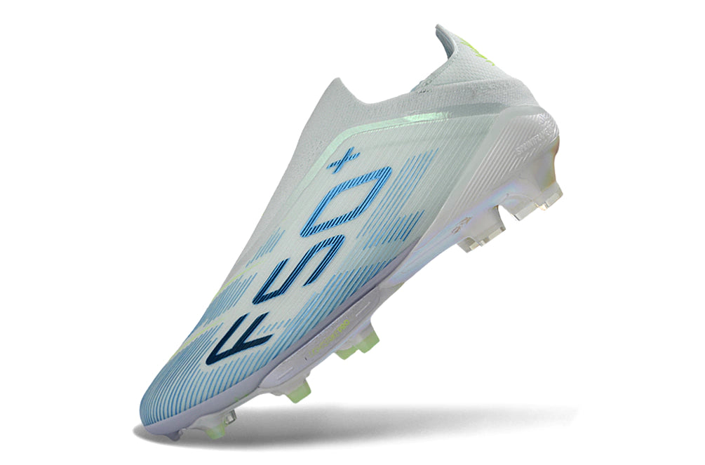 Chuteira Adidas F50+ Elite Campo - Branco/Azul