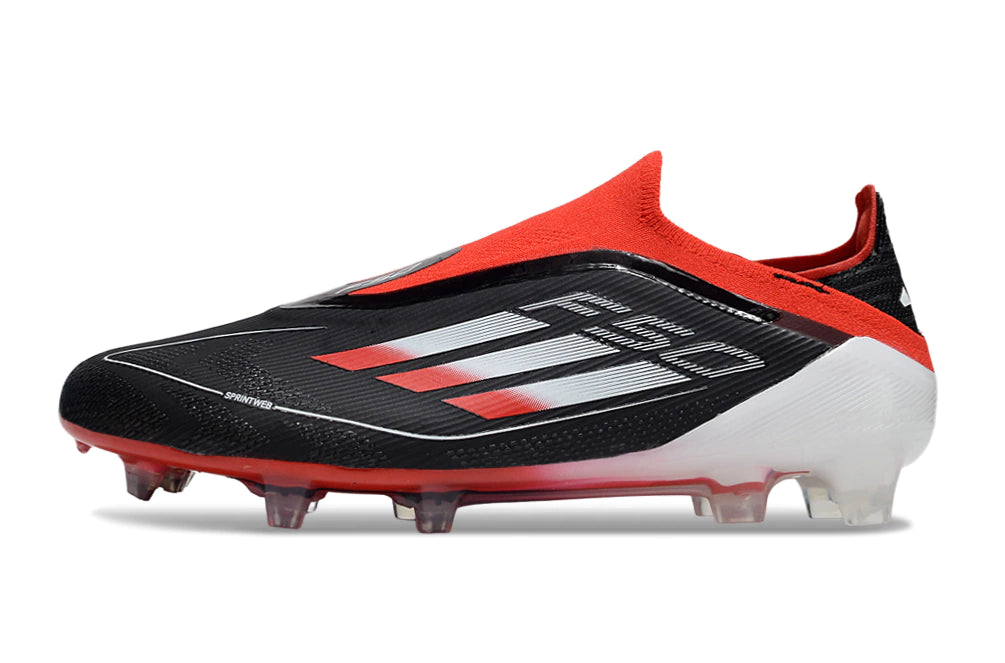 Chuteira Adidas F50 X Laceless Campo - Preto/Vermelho